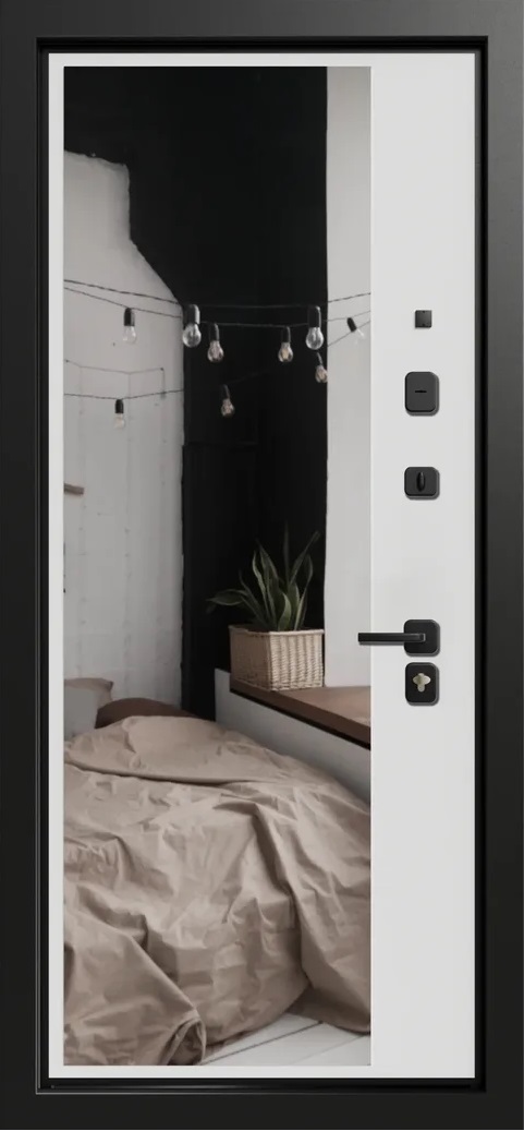 Акцент 3К90 TOR ЮР-38 ХардВуд лунный (MPD101) - ЮР-42 декоративная зеркальная вставка ZB Белый - Апис плюс